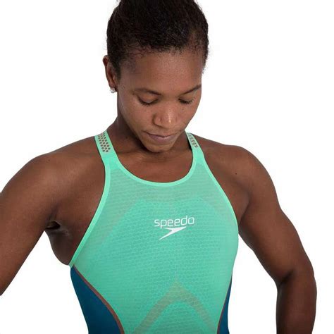 Speedo Fastskin LZR Pure Intent Open Back Kneeskin Green Swiminn