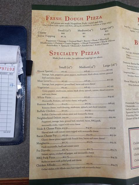 Menu At Ciros Pizza E Cucina Pizzeria Culpeper