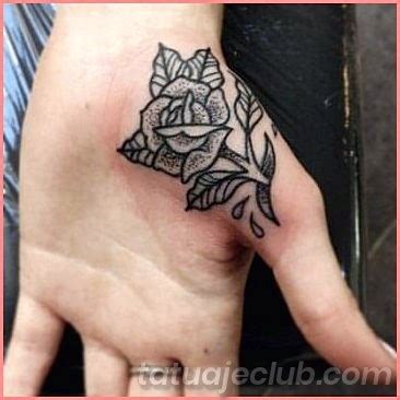 Top Tatuaje Rosa En La Mano Abzlocal Mx