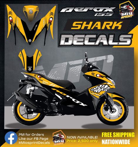 Aerox Shark Decals Aclove Street Decals