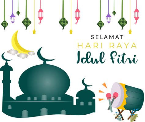 Gl Cklich Eid Ul Fitr Feier Oder Selamat Hari Raya Idul Fitri Eid Al