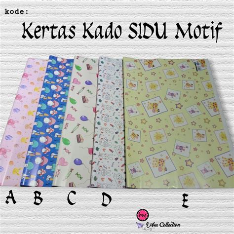 Jual Am Kertas Kado Sidu Motif Glossy Kertas Kado Kiky Motif Glossy