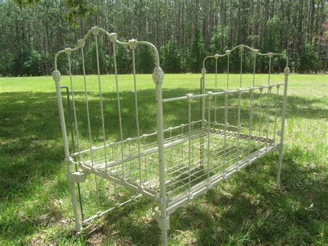 Vintage Cribantique Baby Bed Shabby Chic Crib Iron Baby Etsy Iron