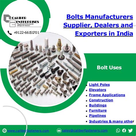 Ppt Fastener Bolts Nuts Screw Caliber Enterprises Powerpoint