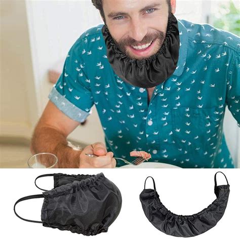 Bandana à Barbe Couvre Barbe Noir pour Hommes Doux Confortable et