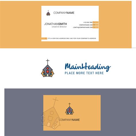 Beautiful Church Logo and business card vertical Design Vector 14075212 ...