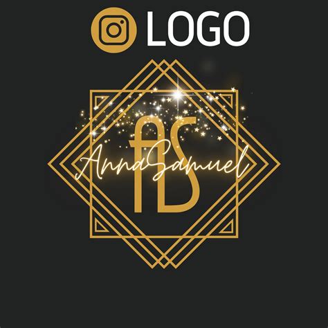 Glamour Instagram Logo Design In Gold Mit Glitzer Elegantes