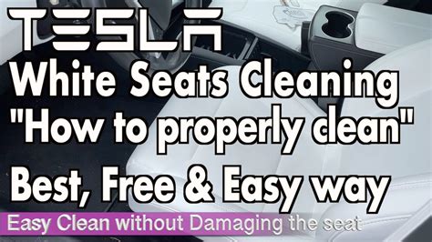 How To Clean Tesla White Leather Seats Dyi Easy Youtube