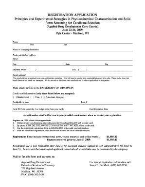 Fillable Online Ce Pharmacy Wisc Registration Form Dd Division Of