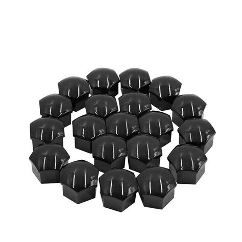 Pcs Lot Mm Wheel Lug Nut Bolt Center Cover Black Caps Bolt Rims