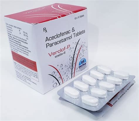 Aceclofenac Mg Paracetamol Mg Tablets For Joint Pain Rs