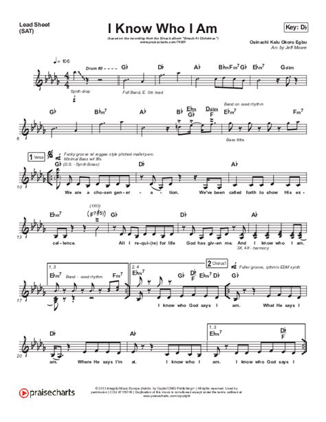 I Know Who I Am Sheet Music PDF (Sinach) - PraiseCharts