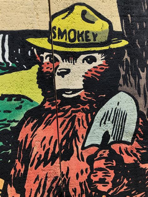 Hand Painted Smokey The Bear Vintage Poster Wood Canvas Etsy