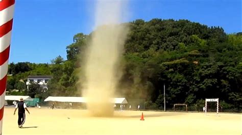 mini tornado at sports day! - YouTube