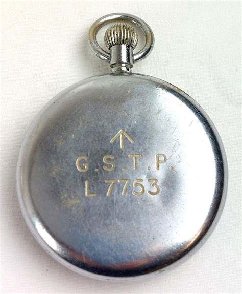 Ww British Military Gstp Pocket Watch Swiss Made By Leonidas