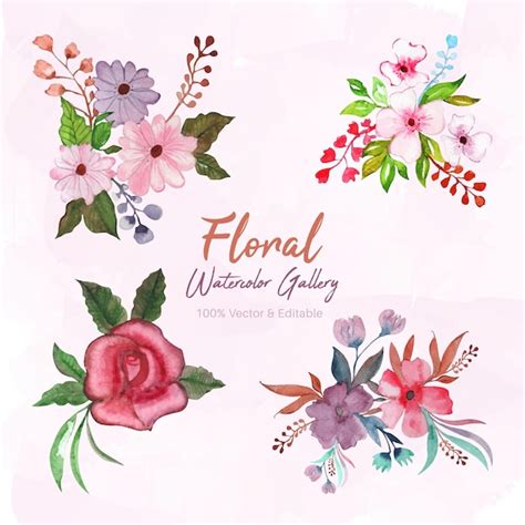 Premium Vector Floral Watercolor Design Premium Unique Simple Han