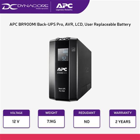 APC BR900MI Back UPS Pro 900VA 540W Tower 230V 6x IEC C13 Outlets