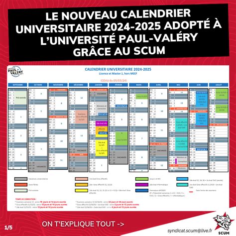 Le Nouveau Calendrier Universitaire Adopt Luniversit