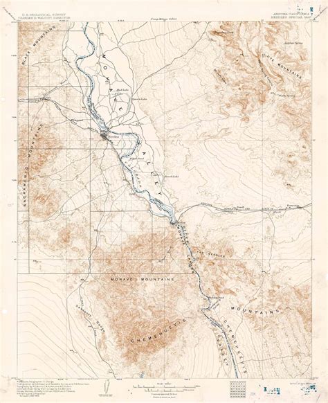 Collection C 007 Usgs Topographic Map Of Needles Az At The Center