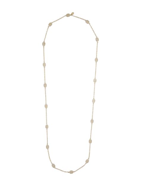 Anna Beck Two Toned Dotted Station Necklace Gold Tone Metal Chain