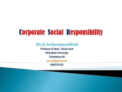 Corporate Social Responsibility Ppt Free Download