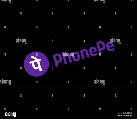 Phonepe Rotated Logo Black Background Stock Photo Alamy