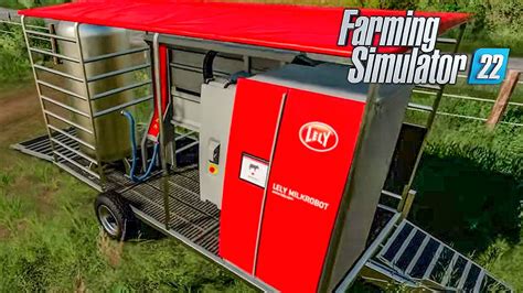 Using Lely Mobile Robot To Milk The Cows Farming Simulator 22 YouTube