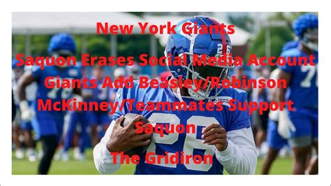 The Gridiron New York Giants Saquon Scrubs His Social Media Accounts