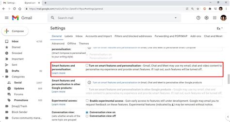 How To Enable Or Disable Smart Features In Gmail