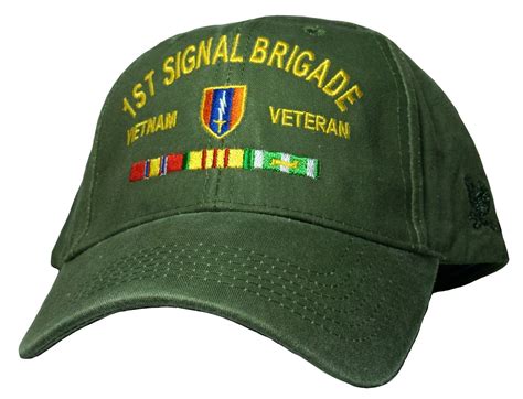 1st Signal Brigade Vietnam Veteran OD Green Cap New Vietnam Veteran