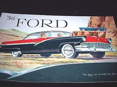 1956 FORD FULL LINE DEALER LITERATURE FAIRLANE CROWN VICTORIA SUNLINER