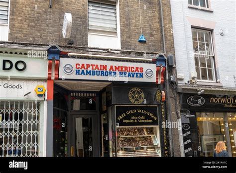 A View Of The Famous Captain Americas Logo Above The Restaurant In