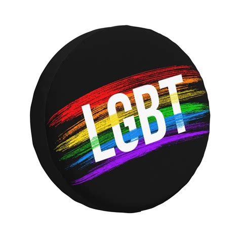 Douzhe Waterproof Spare Tire Cover Rainbow Lgbt Lesbian Gay Flag