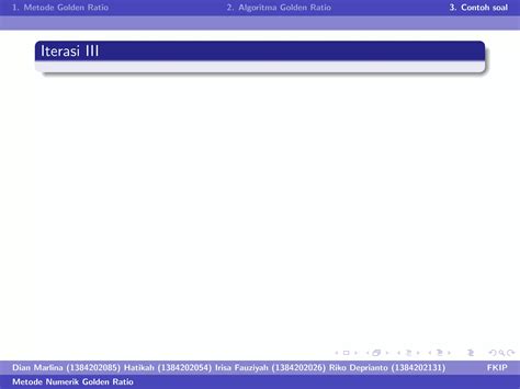 Tugas Metode Numerik Golden Ratio Pendidikan Matematika Umt Ppt