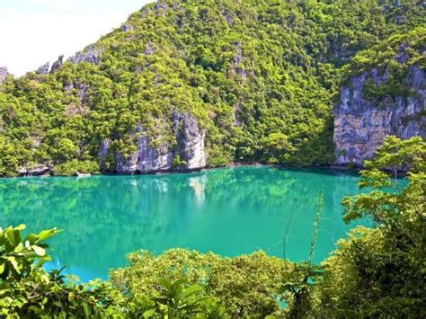 Thale Nai emerald green lake at Ang Thong Marine Park - Picture of