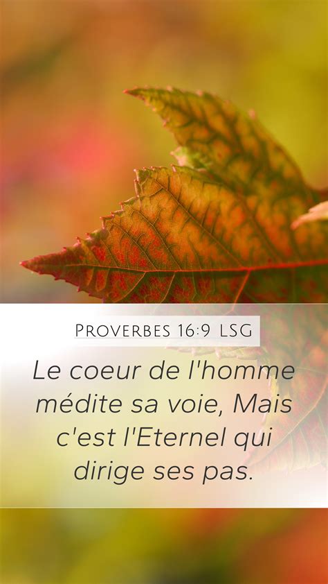 Proverbes 16 9 LSG Mobile Phone Wallpaper Le coeur de l homme médite