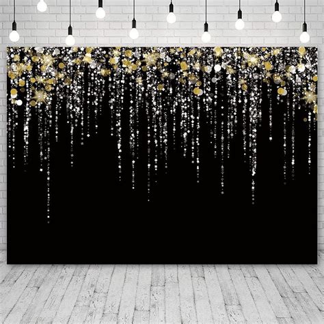 Amazon Cylyh X Ft Black And Gold Backdrop Glitter Backdrop