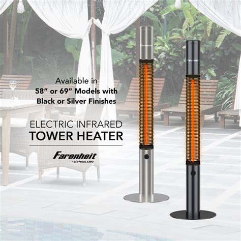 Farenheit 59 1500 Watt Electric Standing Patio Heater Wayfair