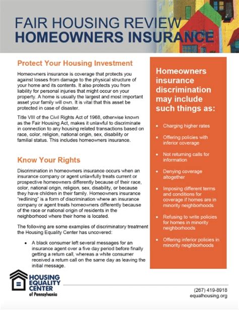 Homeowners Insurance Housing Equality Center