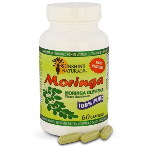 Moringa Oleifera Moringa Capsules Benefits Sunshine Naturals