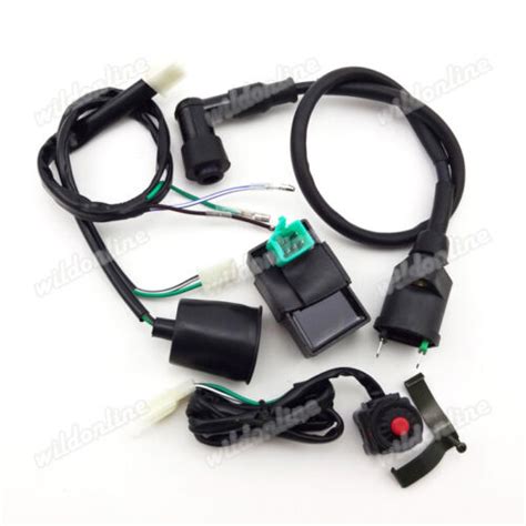 Wiring Loom Harness Kill Switch Ignition Coil CDI For 50cc 160cc Pit