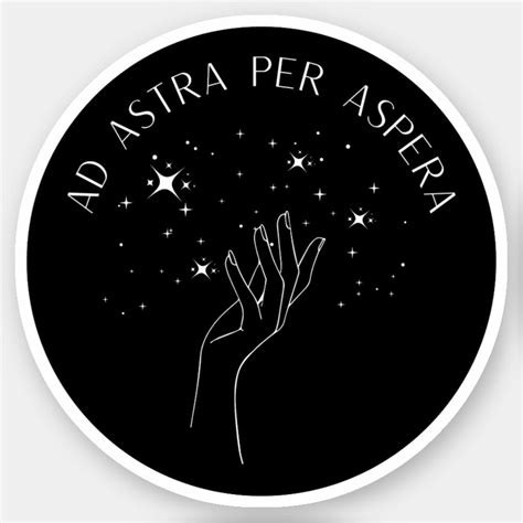 Ad Astra Per Aspera Latin Stoic Quote Sticker Zazzle Quote