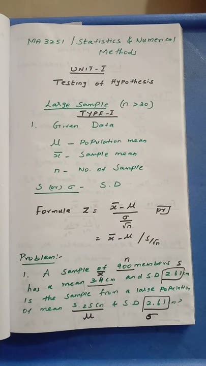 Easy Way To Pass Ma3251 Statistics And Numerical Methods Important