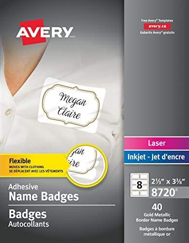 Avery Flexible Name Badges For Laser And Inkjet Printers X