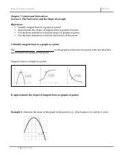 Understanding Tangent Lines And Derivatives In Calculus Course Hero