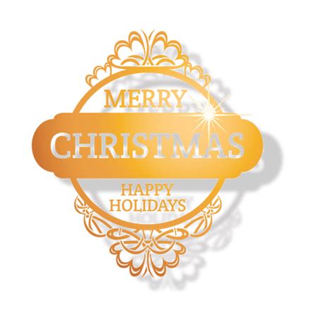 Golden Ornamented Christmas Badge Png And Svg Design For T Shirts