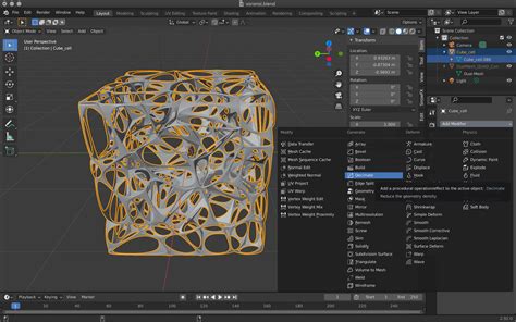 [blender] How To Create Objects With Voronoi Structure Styly