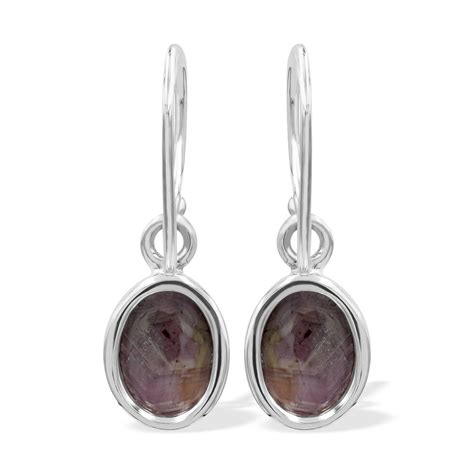 Star Ruby Oval Shaped Earring Starborn Creations