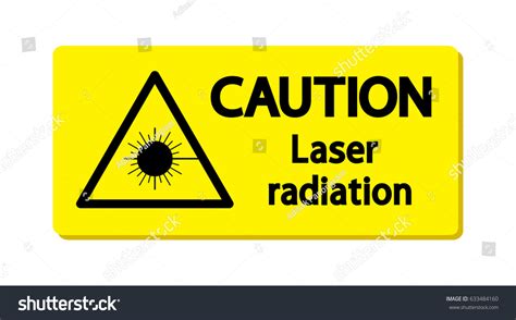 Caution Laser Radiation Sign Symbol Illustration Stock Vector Royalty