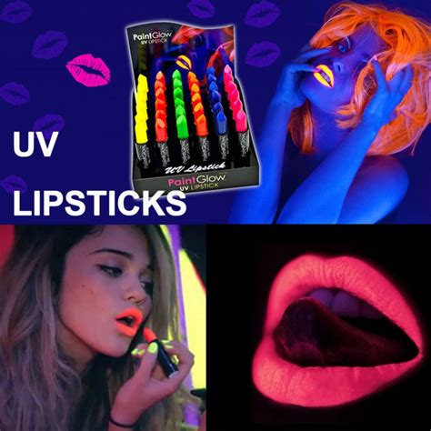 Uv Neon Lipstick In Red Orange Fluoro Makeup Lipsticks Make Up Party